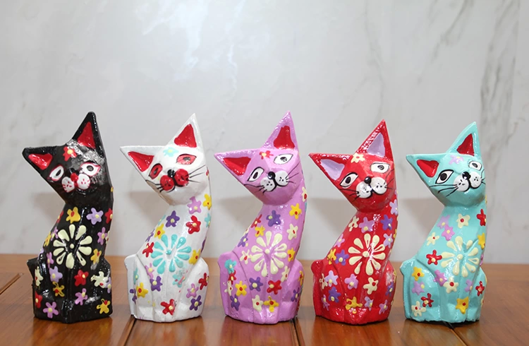 Ahşap 5'li Kedi Seti Polos:7 - Lisinya
