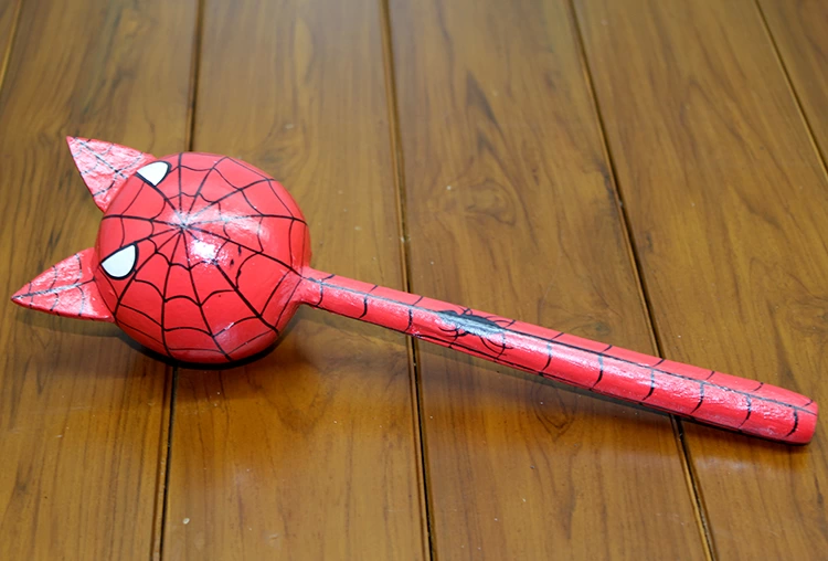 Ahşap Kedili Spiderman Marakas Tekli Polos:24 - Lisinya