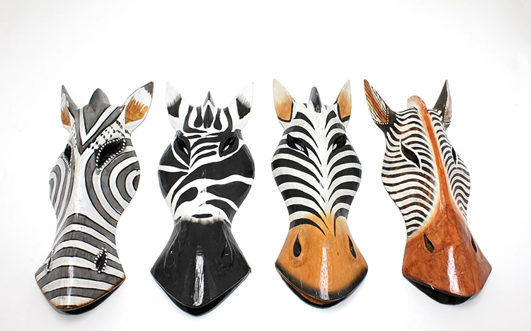Ahşap Zebra Mask 30 Cm 3galıleo-3 - Lisinya
