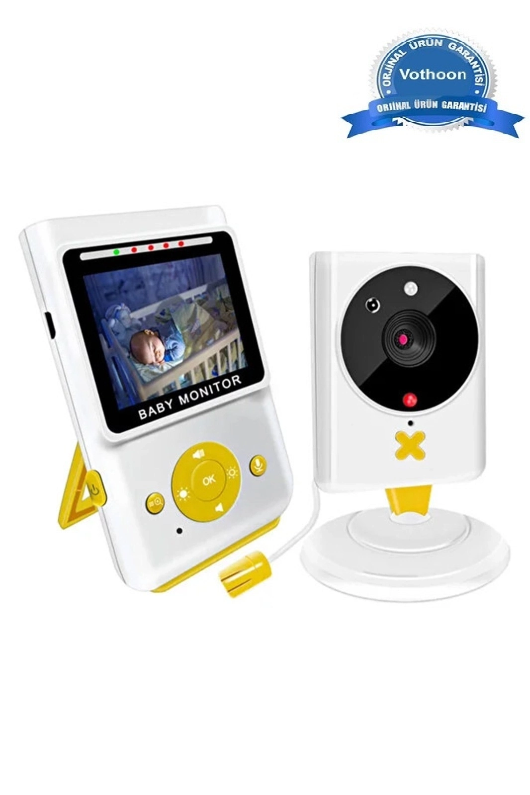 Akıllı Bebek Kamerası Monitörlü Karşılıklı Konuşma Özellikli Sıcaklık İzleme 2.4 İnç Bebek Kamerası - Lisinya