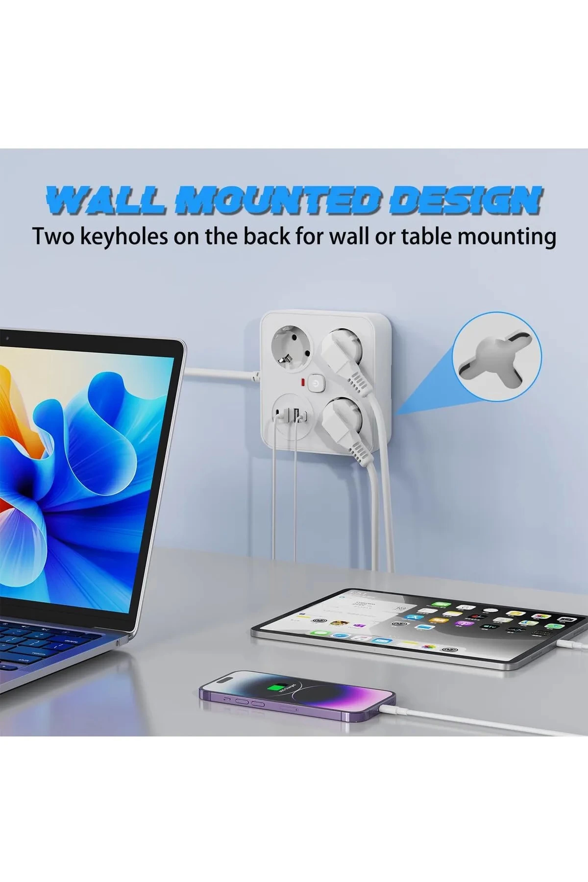 Akım Korumalı Anahtarlı Priz - 3x Priz - 2x Usb - 2x Type-c - 2 Mt Kablo Hızlı Şarj Özellikli Siyah - Lisinya Akım Korumalı Anahtarlı Priz - 3x Priz - 2x Usb - 2x Type-c - 2 Mt Kablo Hızlı Şarj Özellikli Siyah - Lisinya