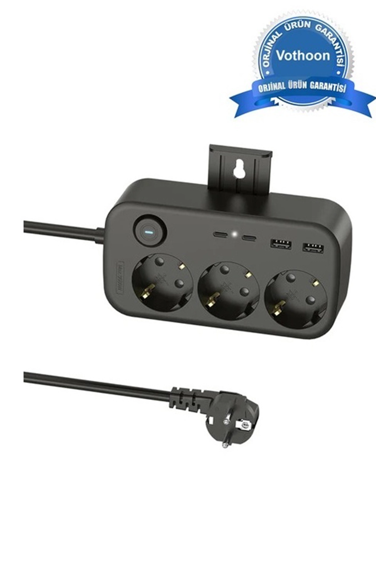 Akım Korumalı Priz 2 Usb + 2 Type-c Girişli 2 Metre Kablosu Anahtarlı Ve Duvara Monte Edilebilir - Lisinya Akım Korumalı Priz 2 Usb + 2 Type-c Girişli 2 Metre Kablosu Anahtarlı Ve Duvara Monte Edilebilir - Lisinya