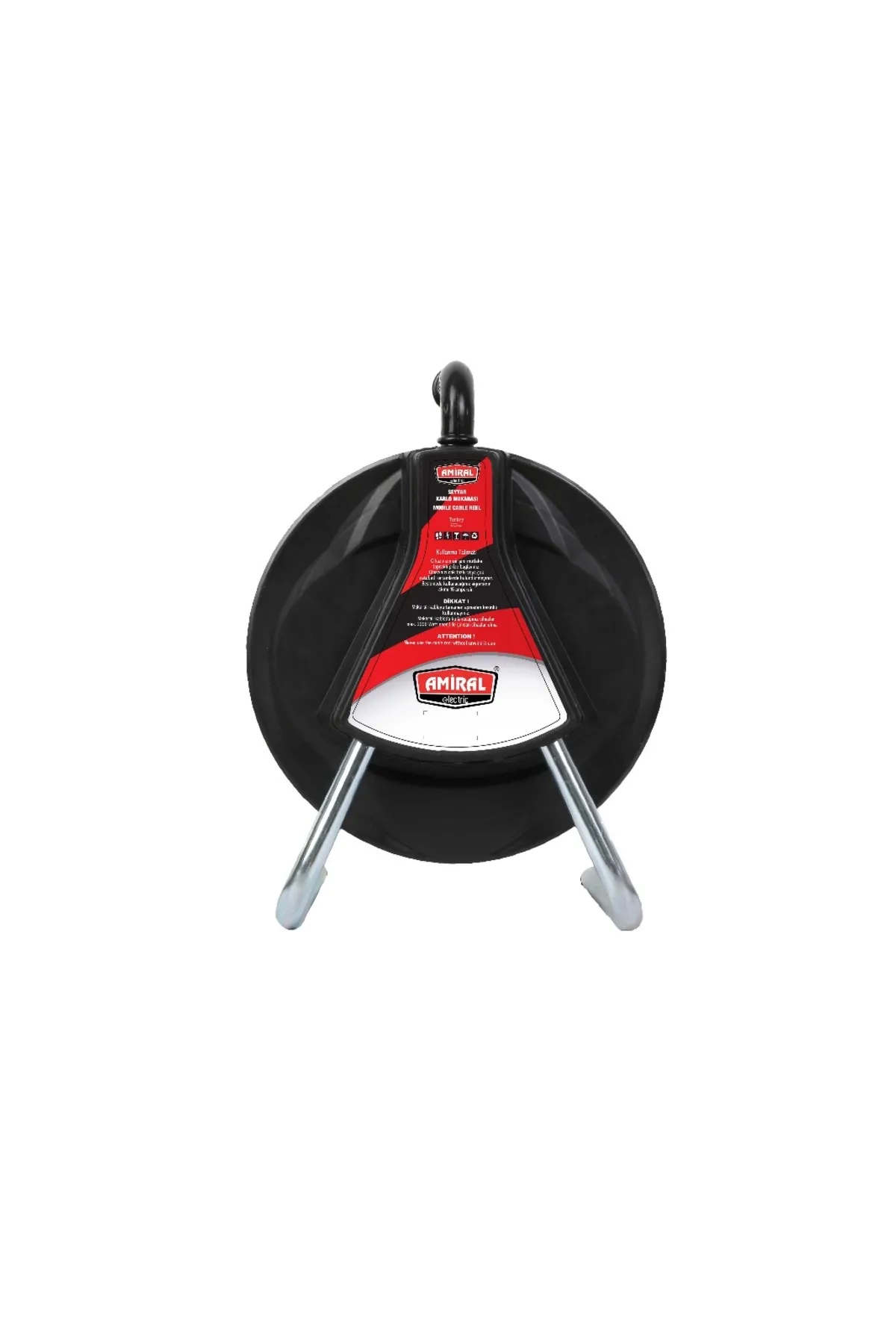 Amiral 50 Mt Makaralı 4'lü Elektrik Uzatma Priz 3x2,5 Mm Siyah - Lisinya