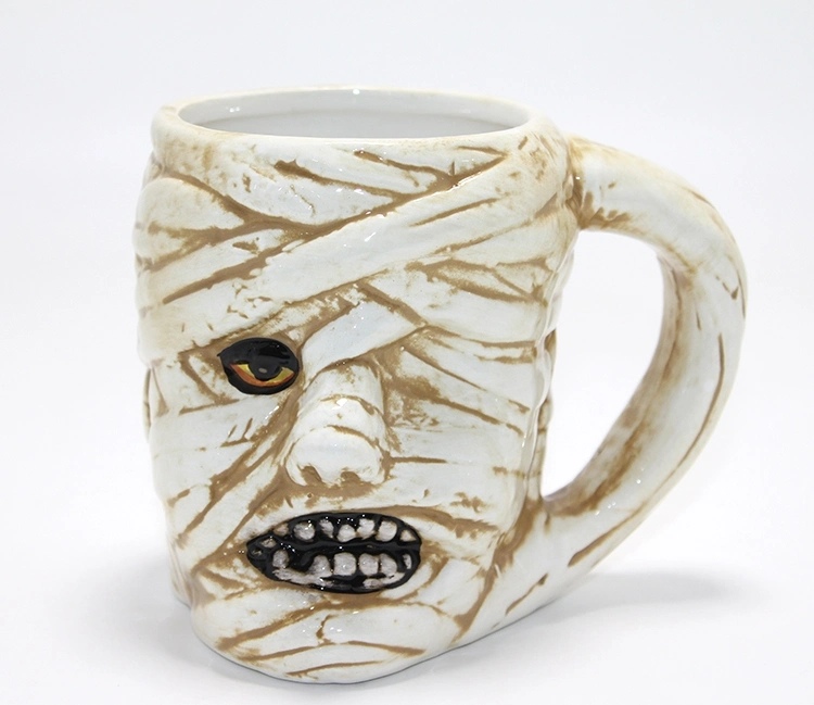 Antik Mısır Mumi (mummy) Figürlü 3d Kabartmalı Kupa Bardak Alk4897 - Lisinya