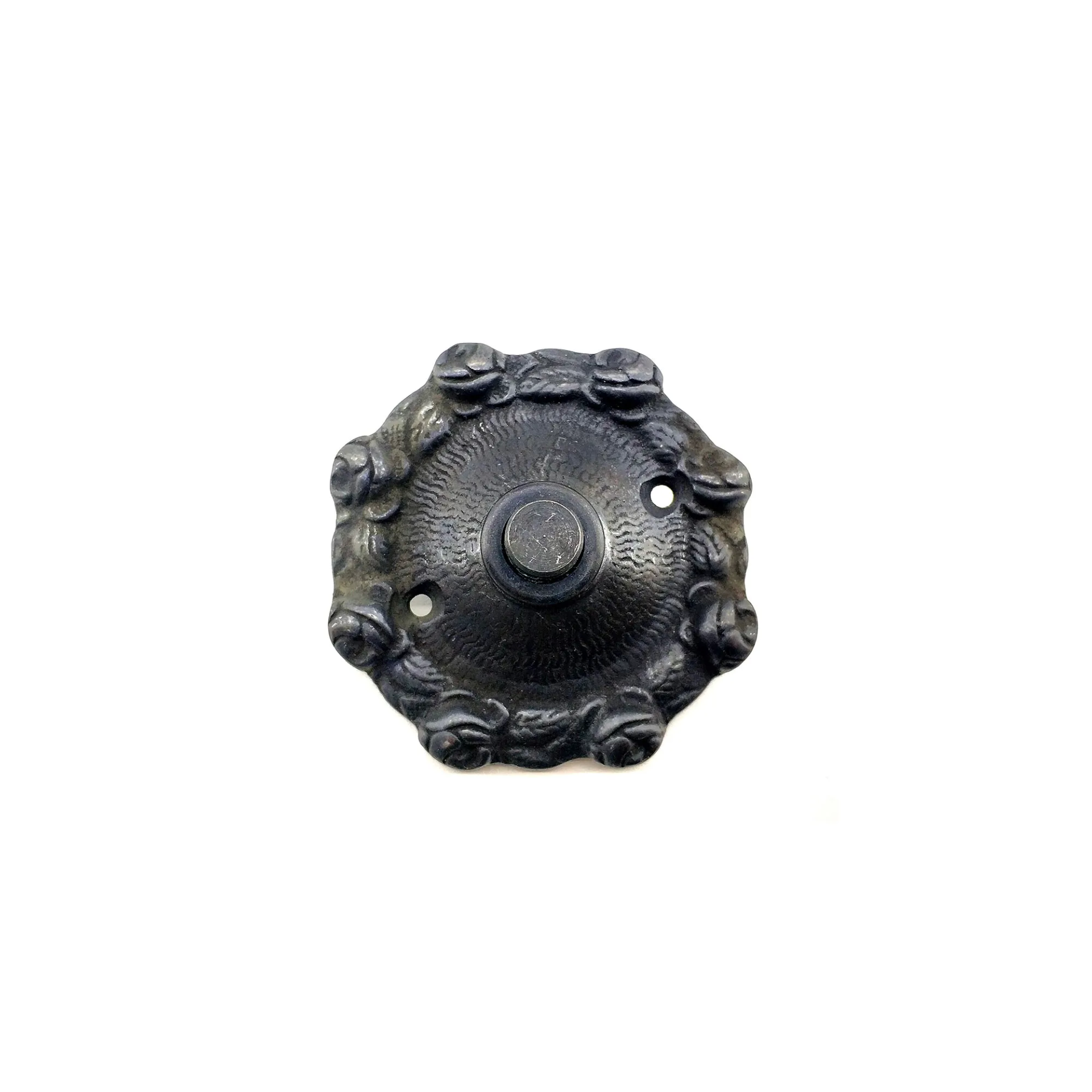 Antika Tarz Dekoratif Pirinç Güllü Kapı Zili - 75mm, Oksit - Lisinya Antika Tarz Dekoratif Pirinç Güllü Kapı Zili - 75mm, Oksit - Lisinya
