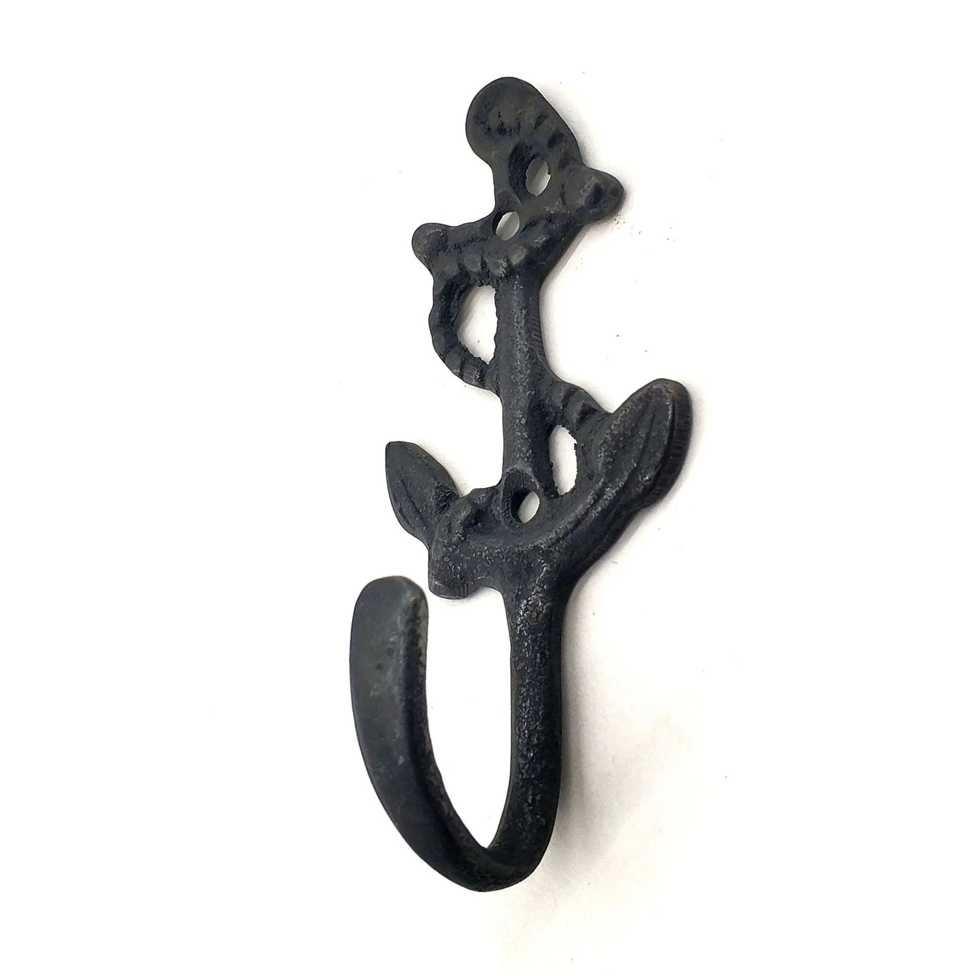 Antika Tarz Dekoratif Pirinç Halatlı, Çapa, Denizci, Gemici  Askı - 95x42mm,  Oksit - Lisinya