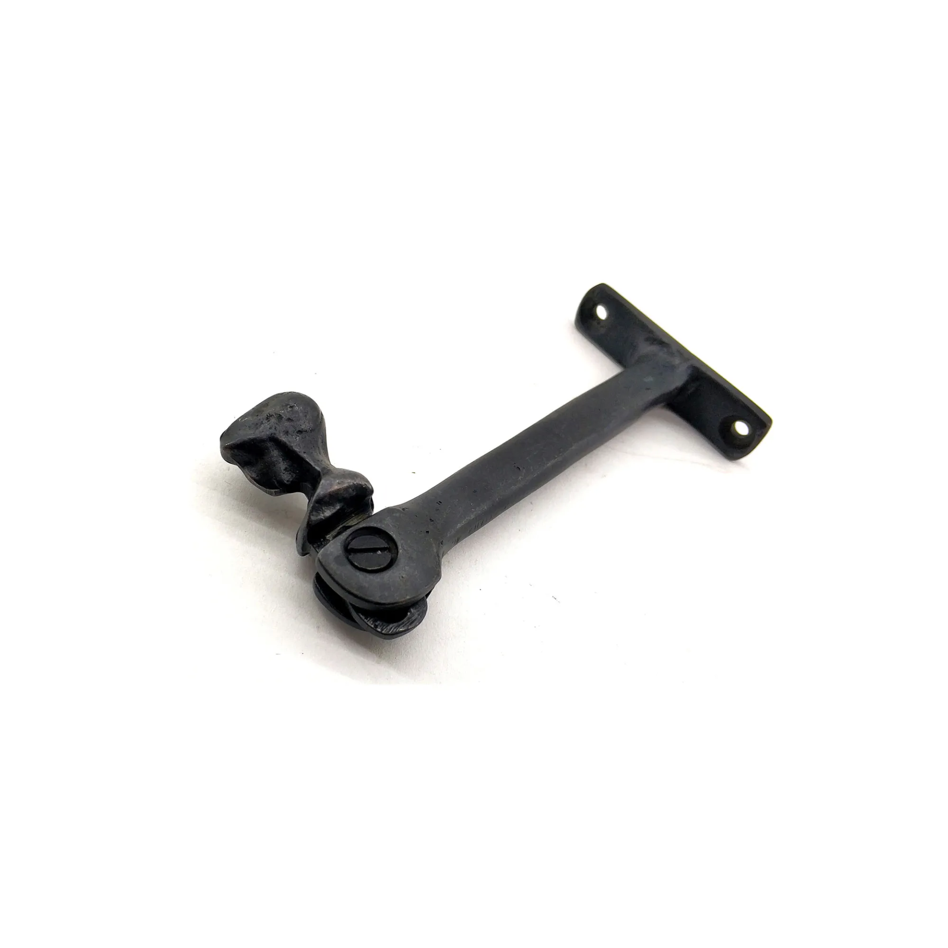 Antika Tarz Dekoratif Pirinç Kafalı Panjur Stoperi - 105x55 Mm, Oksit - Lisinya