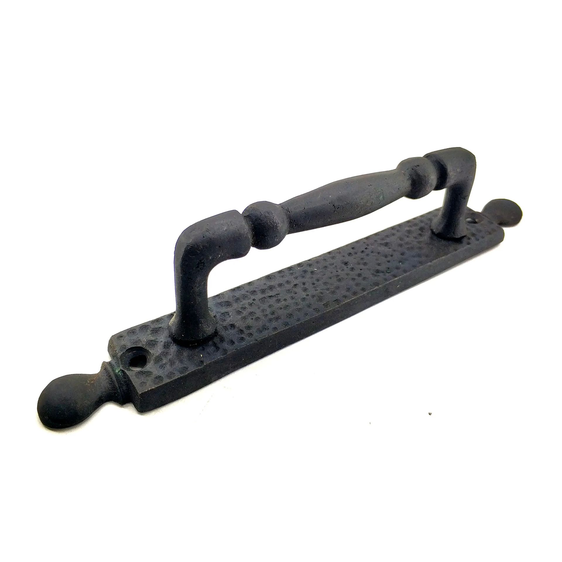 Antika Tarz Dekoratif Pirinç Misket Çekme Kapı Kolu - 223x33 Mm, Oksit - Lisinya