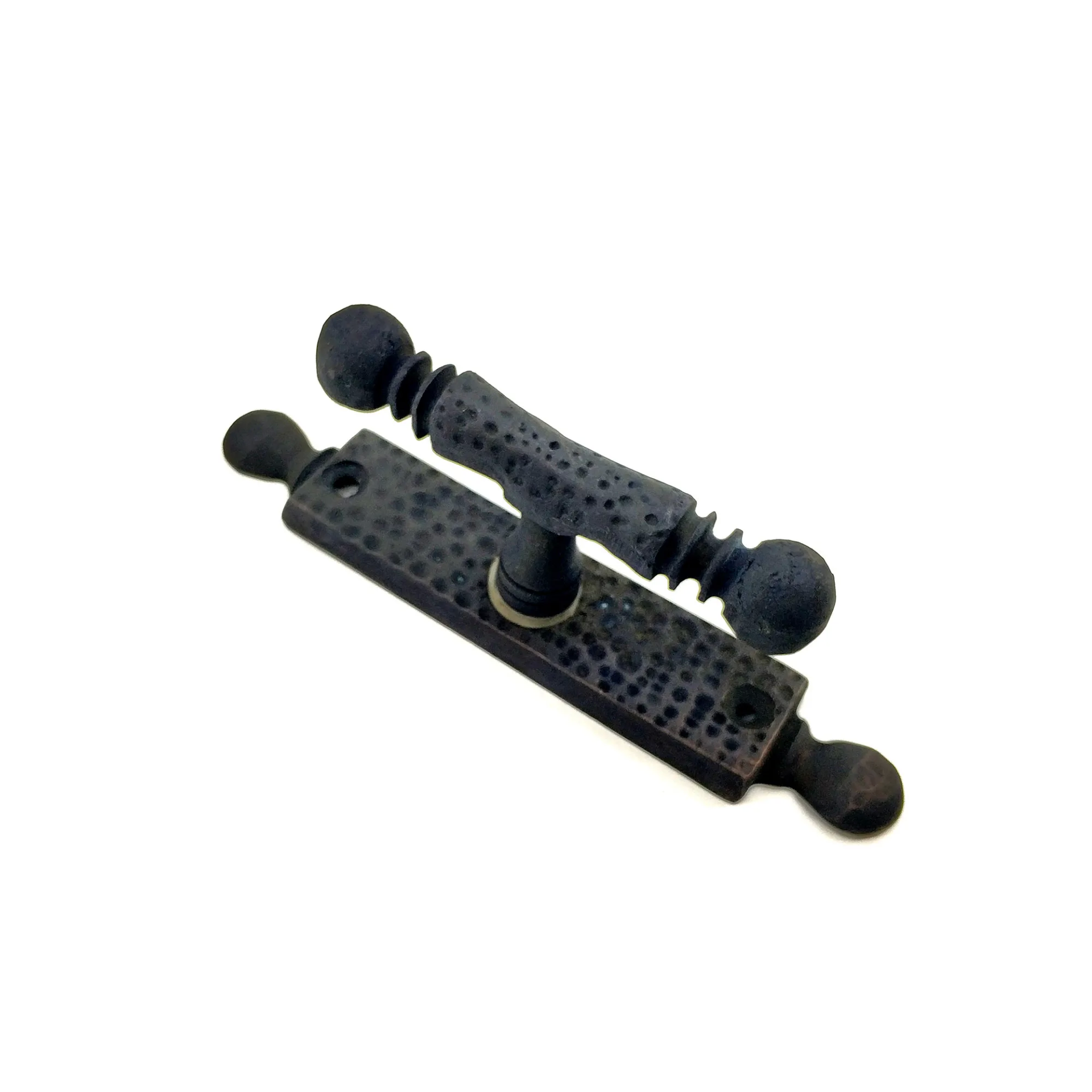 Antika Tarz Dekoratif Pirinç Misket Pencere Kolu - 165x32 Mm, Oksit - Lisinya