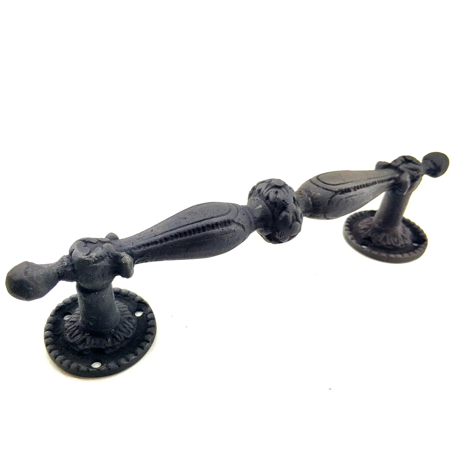 Antika Tarz Dekoratif Pirinç Sütun Çekme Kapı Kolu - 219x49 Mm, Oksit - Lisinya