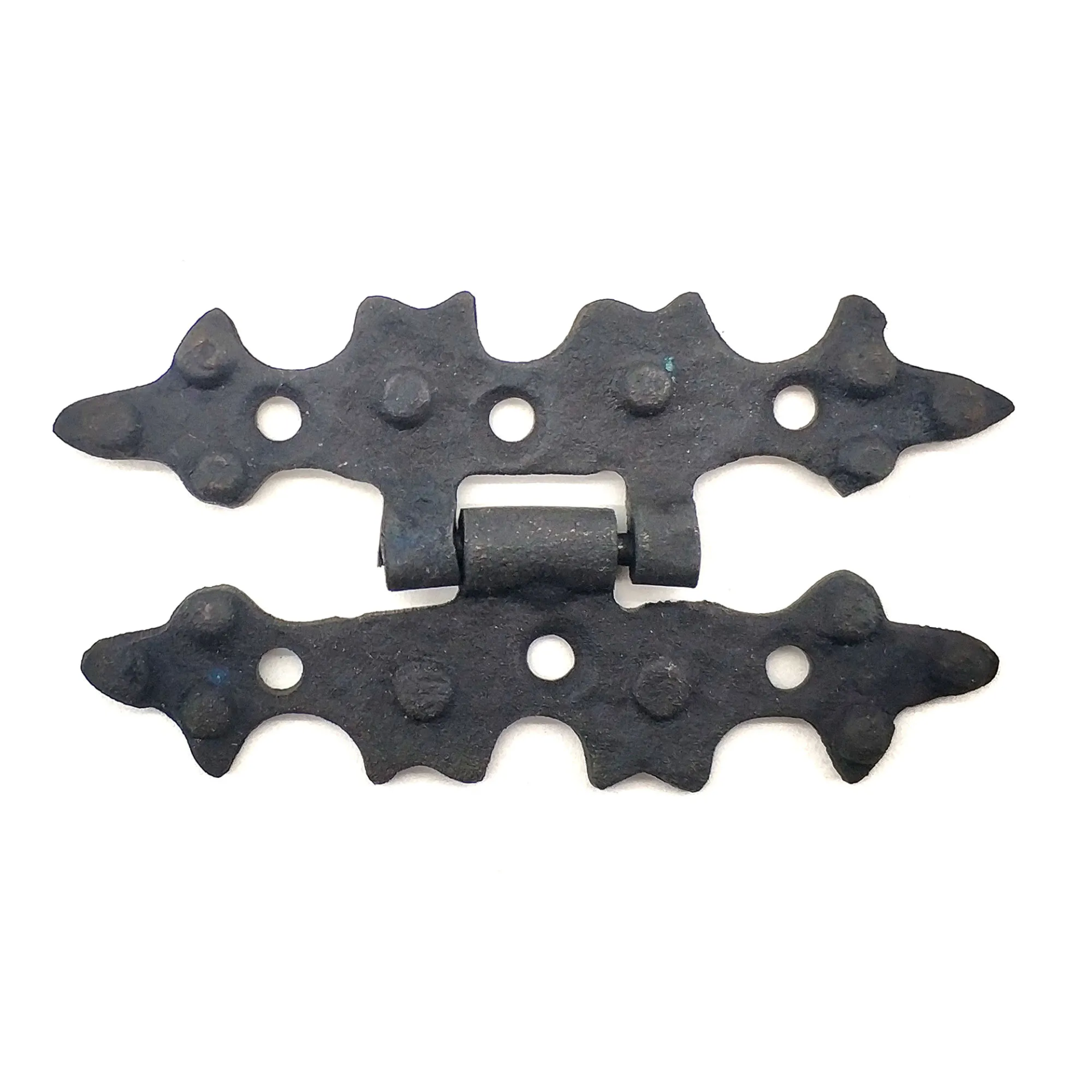 Antika Tarz Dekoratif Pirinç Yıldız Menteşe - 84x44 Mm, Oksit - Lisinya