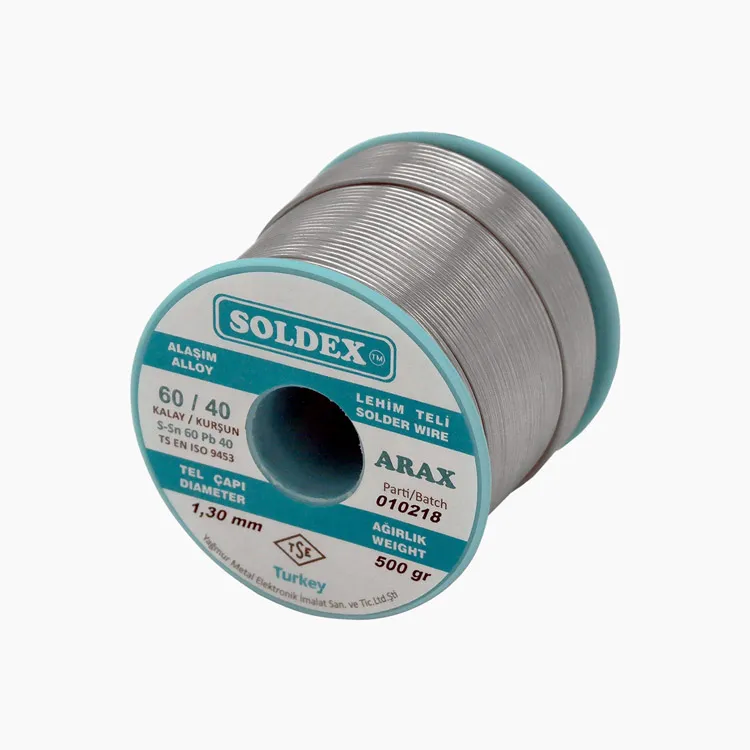 Arax 60-40 Lehim Teli 500 Gr 1.3 Mm - Sn:60 / Pb:40 - Lisinya Arax 60-40 Lehim Teli 500 Gr 1.3 Mm - Sn:60 / Pb:40 - Lisinya