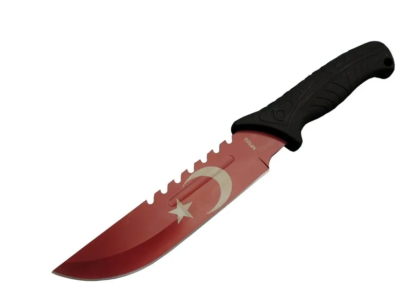 Ayyıldız Mf033 Rd Kırmızı Av Bıçağı 31cm - Testere Detaylı Bıçak, Oluklu, Kılıflı, Plastik Sap - Lisinya Ayyıldız Mf033 Rd Kırmızı Av Bıçağı 31cm - Testere Detaylı Bıçak, Oluklu, Kılıflı, Plastik Sap - Lisinya