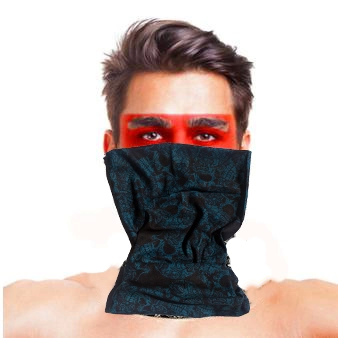 Baf Bandana Çoklu Kafatası Mavi Siyah Maske - Lisinya Baf Bandana Çoklu Kafatası Mavi Siyah Maske - Lisinya