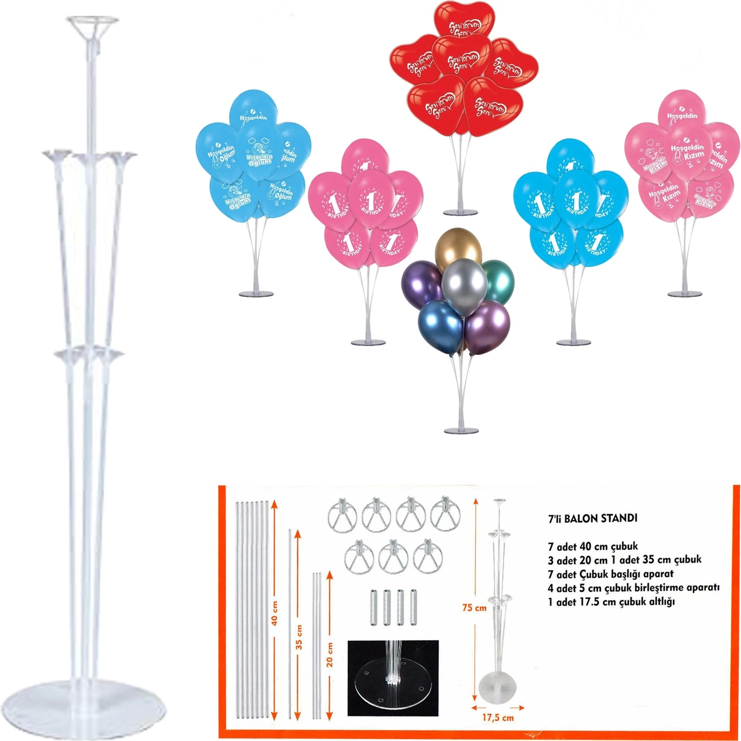 Balon Standı 75 Cm - Lisinya Balon Standı 75 Cm - Lisinya