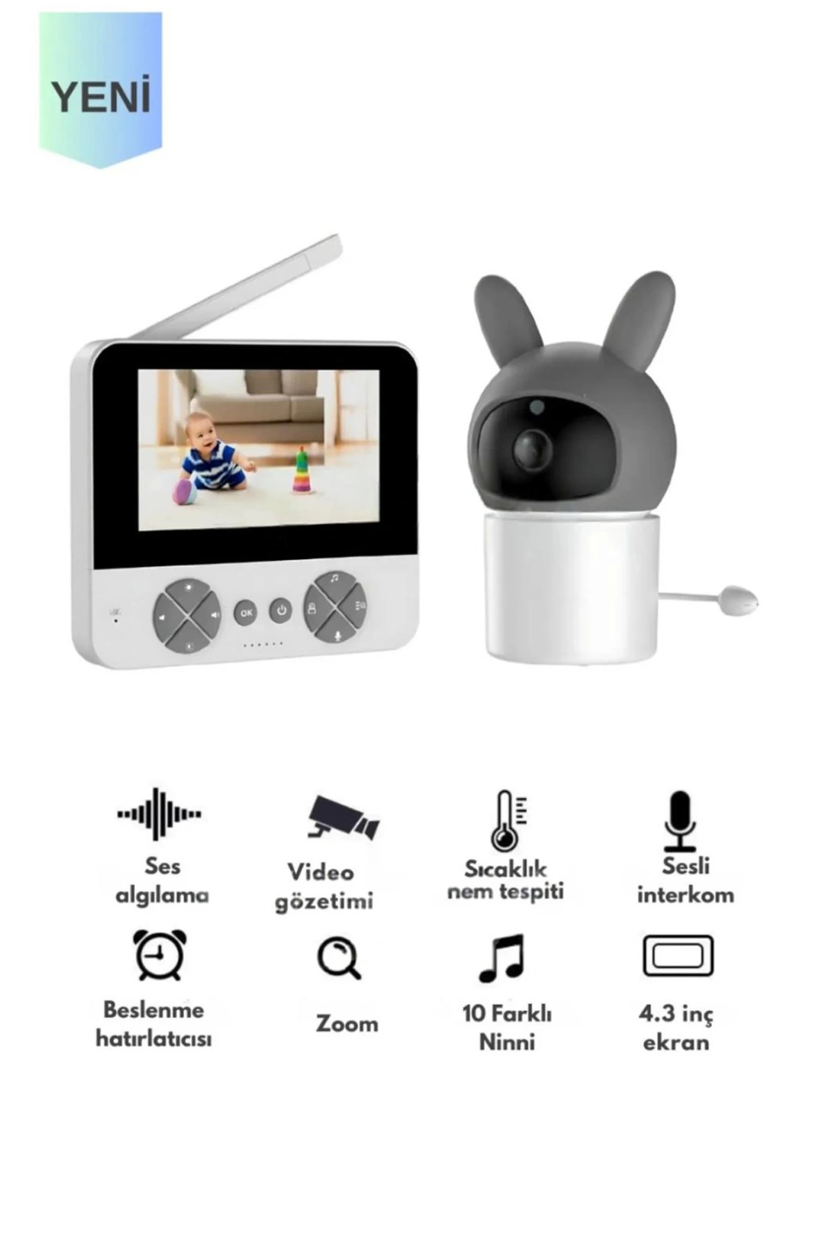 Bebek Kamerası Kumandalı Monitörlü Karşılıklı Konuşma Özellikli , Hatırlatıcılı Ip Bebek Kamerası - Lisinya Bebek Kamerası Kumandalı Monitörlü Karşılıklı Konuşma Özellikli , Hatırlatıcılı Ip Bebek Kamerası - Lisinya