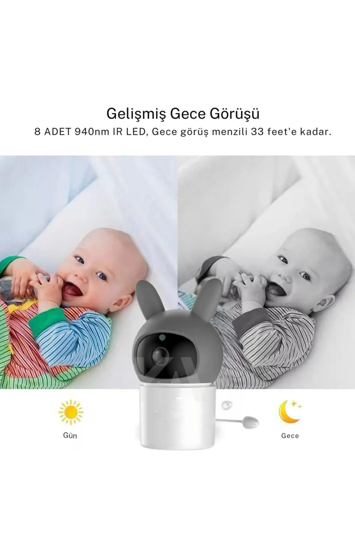 Bebek Kamerası Kumandalı Monitörlü Karşılıklı Konuşma Özellikli , Hatırlatıcılı Ip Bebek Kamerası - Lisinya Bebek Kamerası Kumandalı Monitörlü Karşılıklı Konuşma Özellikli , Hatırlatıcılı Ip Bebek Kamerası - Lisinya