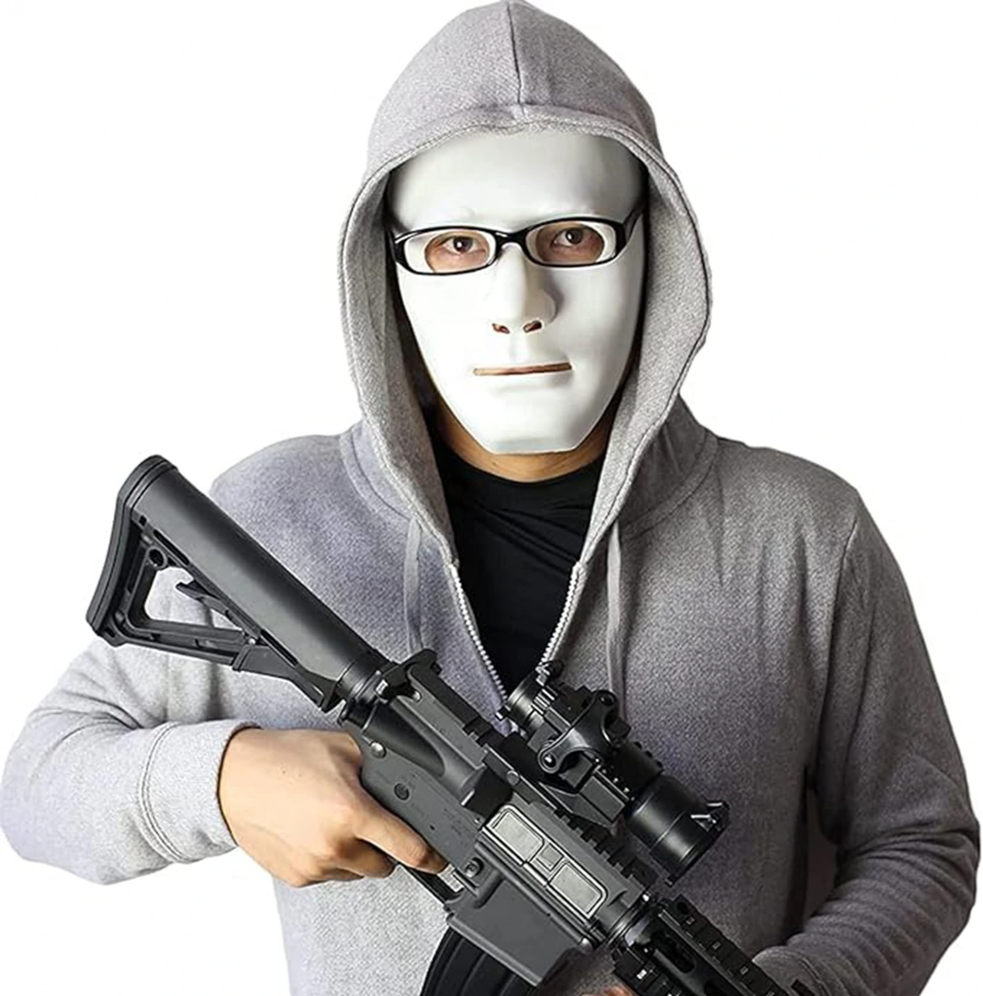 Beyaz Renk Hip Hop Anonim Jabbawockeez Dans Maskesi 18x19 Cm - Lisinya Beyaz Renk Hip Hop Anonim Jabbawockeez Dans Maskesi 18x19 Cm - Lisinya