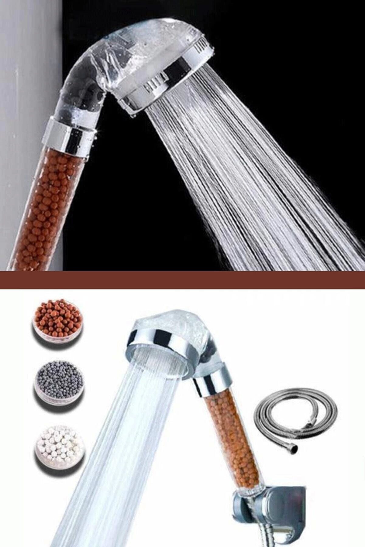 Boncuklu Su Tasarruflu Kireç Önleyici Duş Başlığı - Lisinya