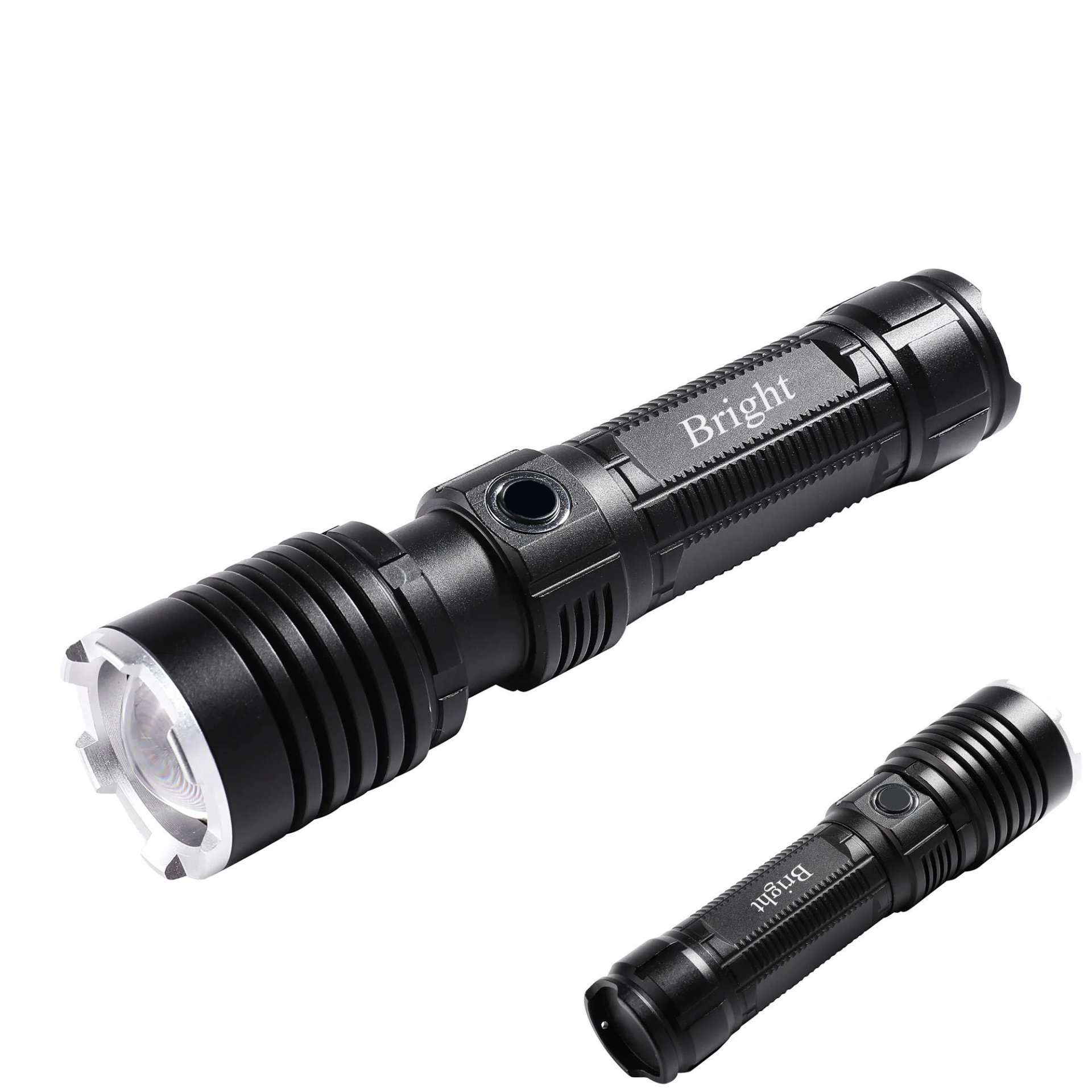 Bright Ght-5761 Xp90 Led 3 Mod Zoomlu Yağmur Suyu Geçirmez Şarjlı El Feneri 26650 Pilli - Lisinya