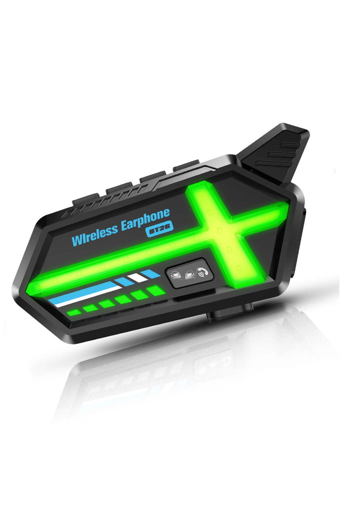 Bt26 Motosiklet Kask Kulaklık Bluetooth Rgb Işıklı 2 Eşleşme Özellikli 1000 Mah Intercom - Lisinya