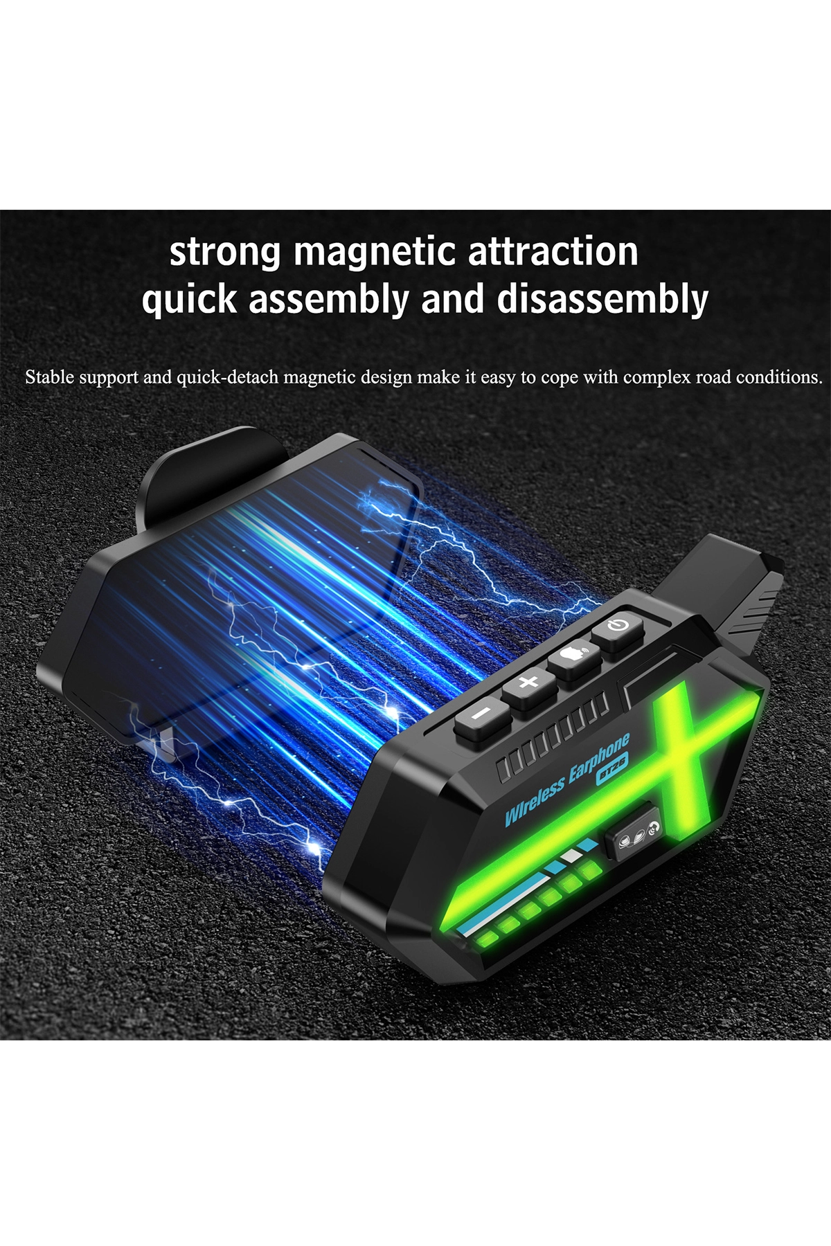 Bt26 Motosiklet Kask Kulaklık Bluetooth Rgb Işıklı 2 Eşleşme Özellikli 1000 Mah Intercom - Lisinya