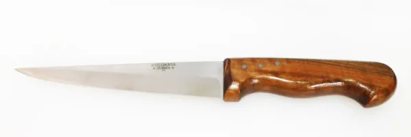 Bursa İnce Sivri Kasap Bıçağı No:3, 17 Cm - Ahşap Sap - Lisinya