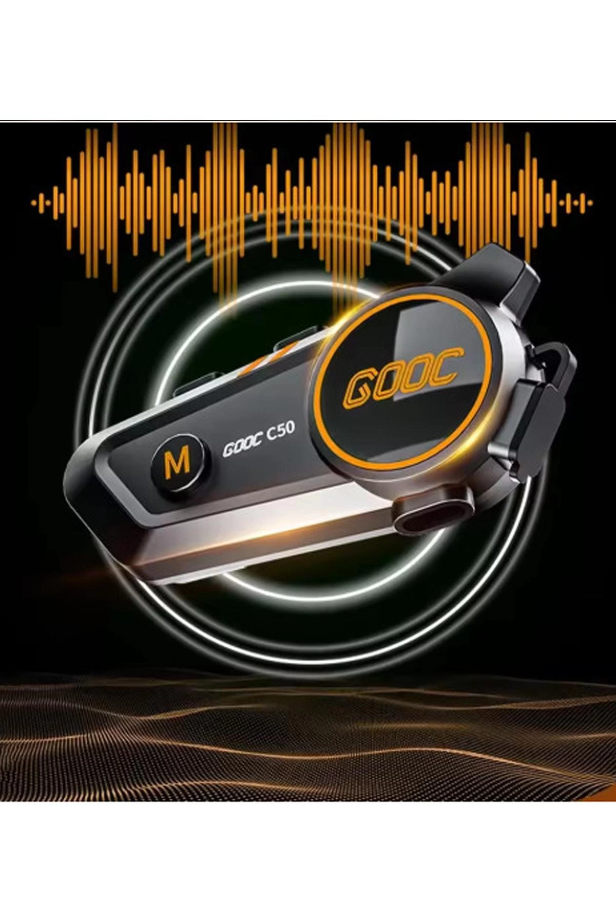 C50 2x Motosiklet Intercom Kask Kulaklık 1000 Mah Rgb Işıklı Çift Eşleşme - Lisinya