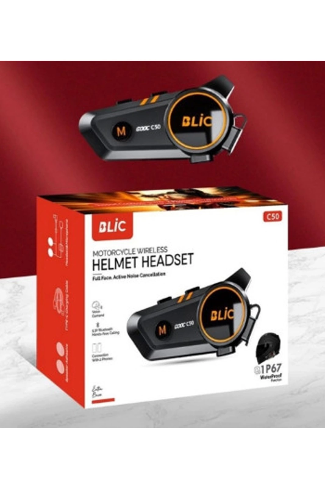 C50 Motosiklet Intercom Kask Kulaklık 1000 Mah Rgb Işıklı Bluetooth Kulaklık Ip67 - Lisinya C50 Motosiklet Intercom Kask Kulaklık 1000 Mah Rgb Işıklı Bluetooth Kulaklık Ip67 - Lisinya