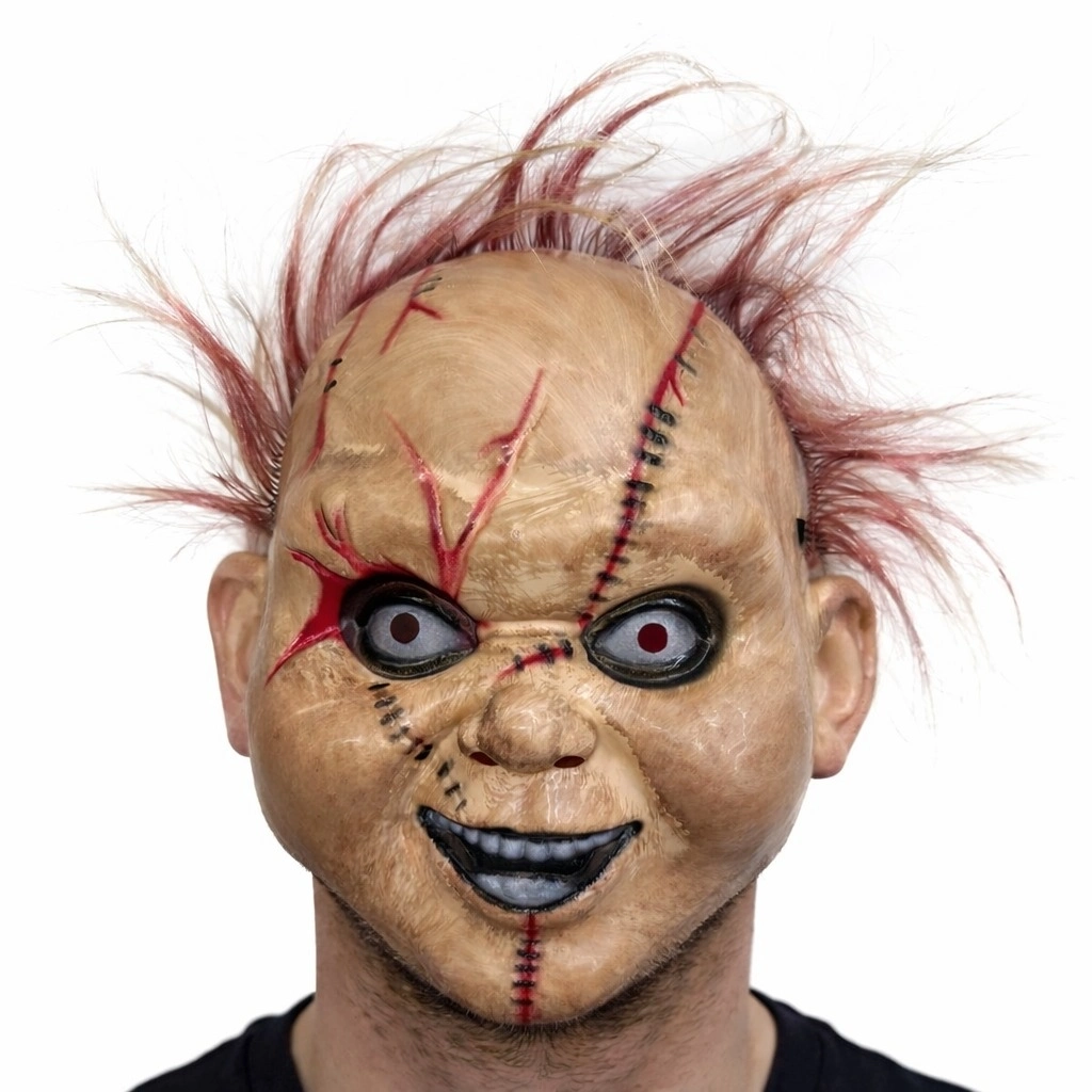 Çaki Korku Bebek Maskesi – Saçlı Plastik Yüz Maskesi - Lisinya Çaki Korku Bebek Maskesi – Saçlı Plastik Yüz Maskesi - Lisinya