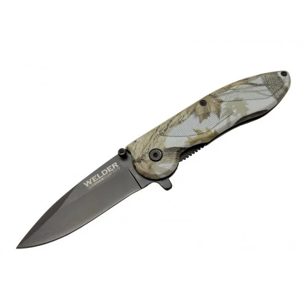 Çakı Yaprak Desenli 19,5 Cm Yarı Otomatik , Kemerlikli - Lisinya Çakı Yaprak Desenli 19,5 Cm Yarı Otomatik , Kemerlikli - Lisinya