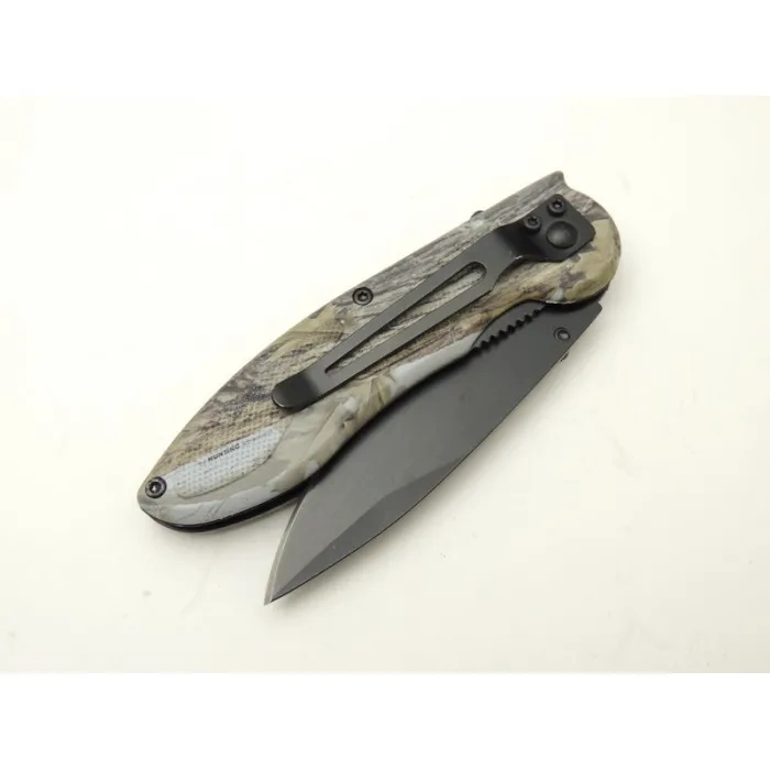 Çakı Yaprak Desenli 19,5 Cm Yarı Otomatik , Kemerlikli - Lisinya