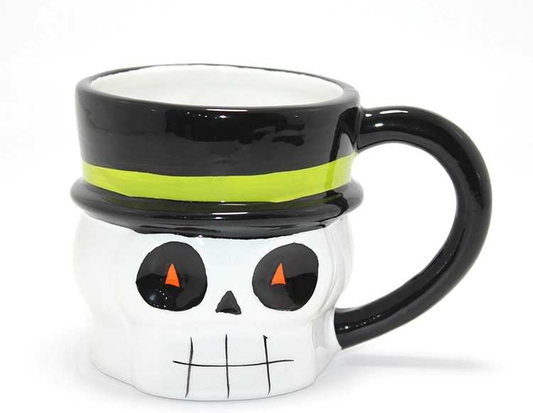 Centilmen İskelet Figürlü 3d Kabartmalı Kupa Bardak Alk4898 - Lisinya