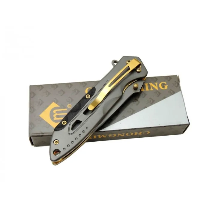 Chongming Cm84 Çakı Titanyum Gold 20 Cm Manuel, Kemerlikli - Lisinya Chongming Cm84 Çakı Titanyum Gold 20 Cm Manuel, Kemerlikli - Lisinya