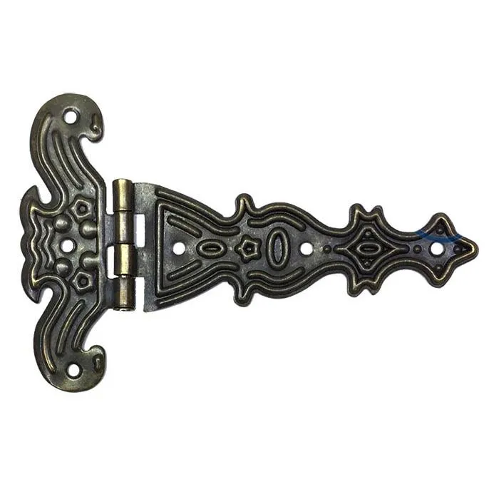Dekoratif, Sac Tek Kuyruklu Menteşe - 69x102 Mm, Büyük, Antik, 1 Adet - Lisinya