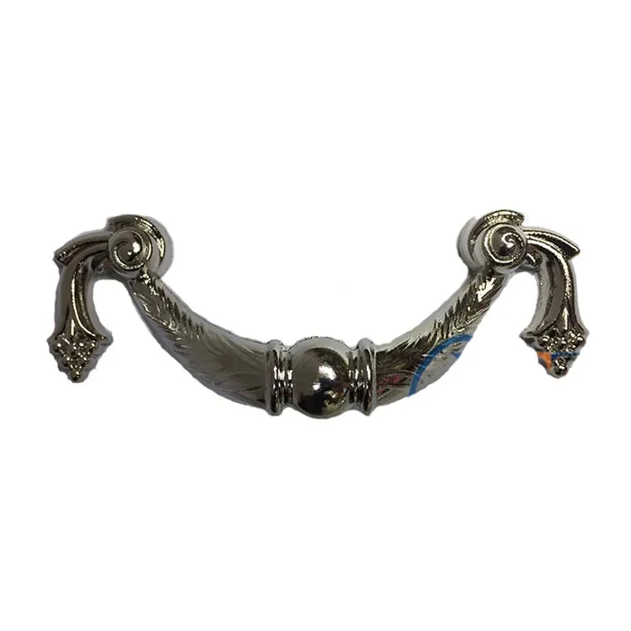 Dekoratif Zamak Üzümlü Kulp - 64mm, Nikel, 1 Adet - Lisinya
