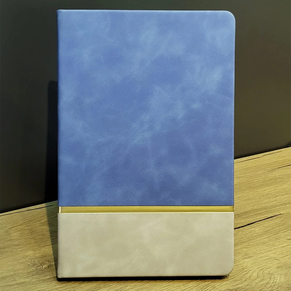 Desenli Gri Deri Defter - Lisinya