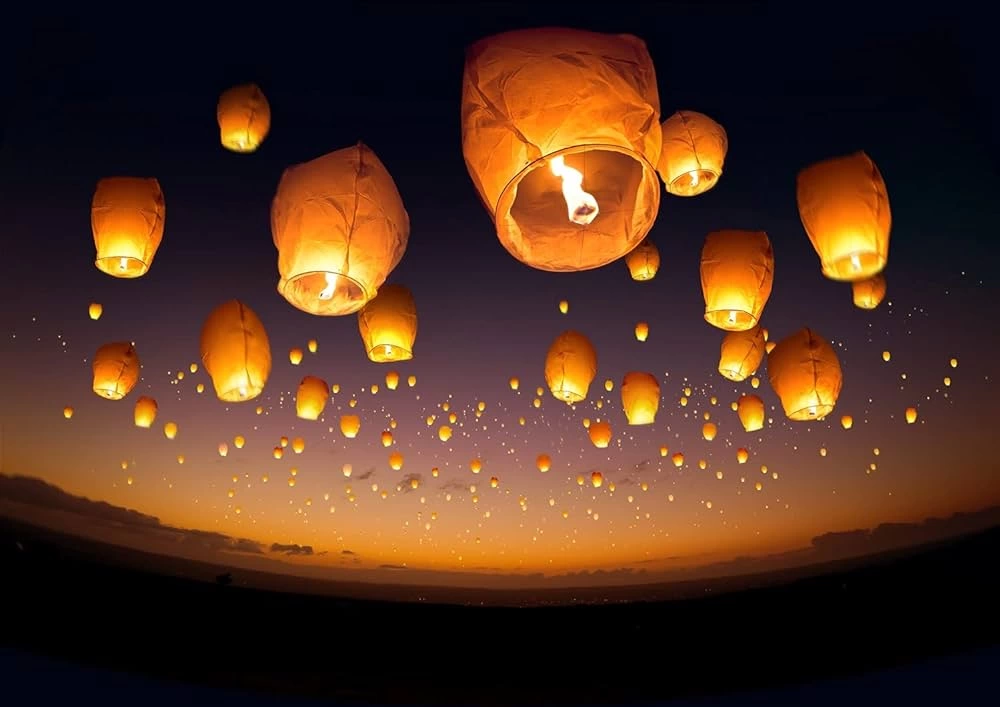 Dilek Feneri Gece Gökyüzü Dilek Balonu - Lisinya Dilek Feneri Gece Gökyüzü Dilek Balonu - Lisinya