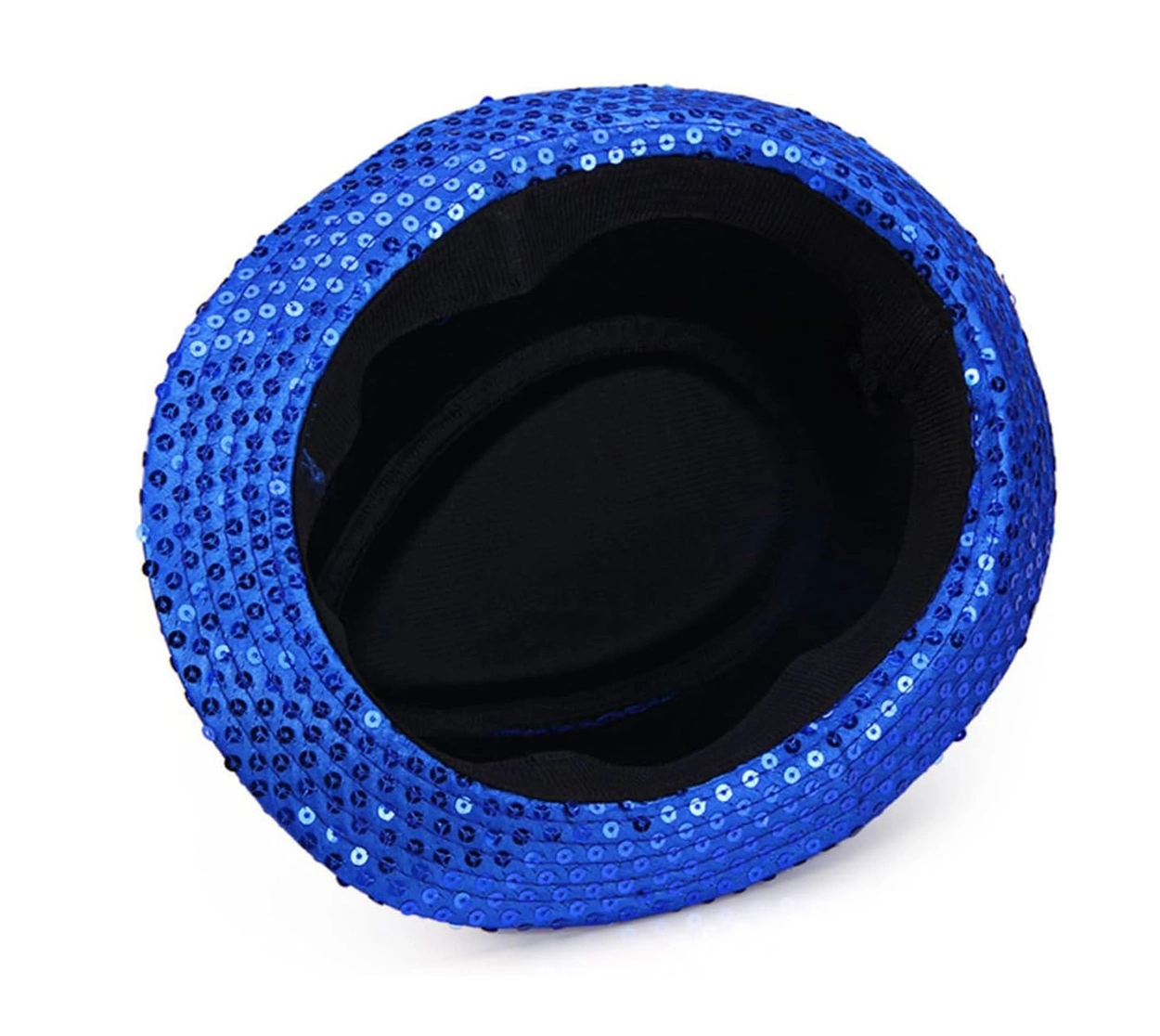 Disko Mavi Payetli Fötr Şapka Yetişkin Boy - Lisinya Disko Mavi Payetli Fötr Şapka Yetişkin Boy - Lisinya