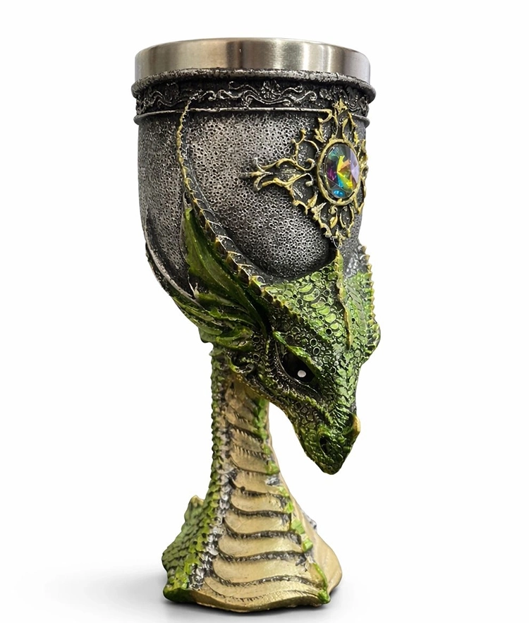 Ejderha Tasarımı 3d Kabartmalı Çelik Kadeh Bardak Alk4374 - Lisinya Ejderha Tasarımı 3d Kabartmalı Çelik Kadeh Bardak Alk4374 - Lisinya
