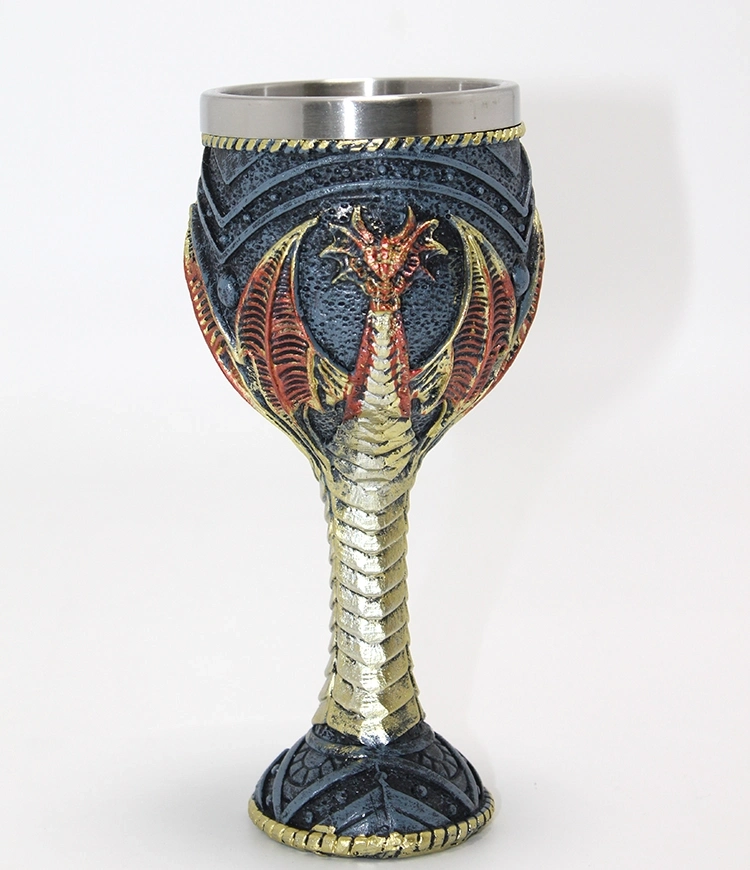 Ejderha Tasarımı 3d Kabartmalı Çelik Kadeh Bardak Alk4376 - Lisinya Ejderha Tasarımı 3d Kabartmalı Çelik Kadeh Bardak Alk4376 - Lisinya