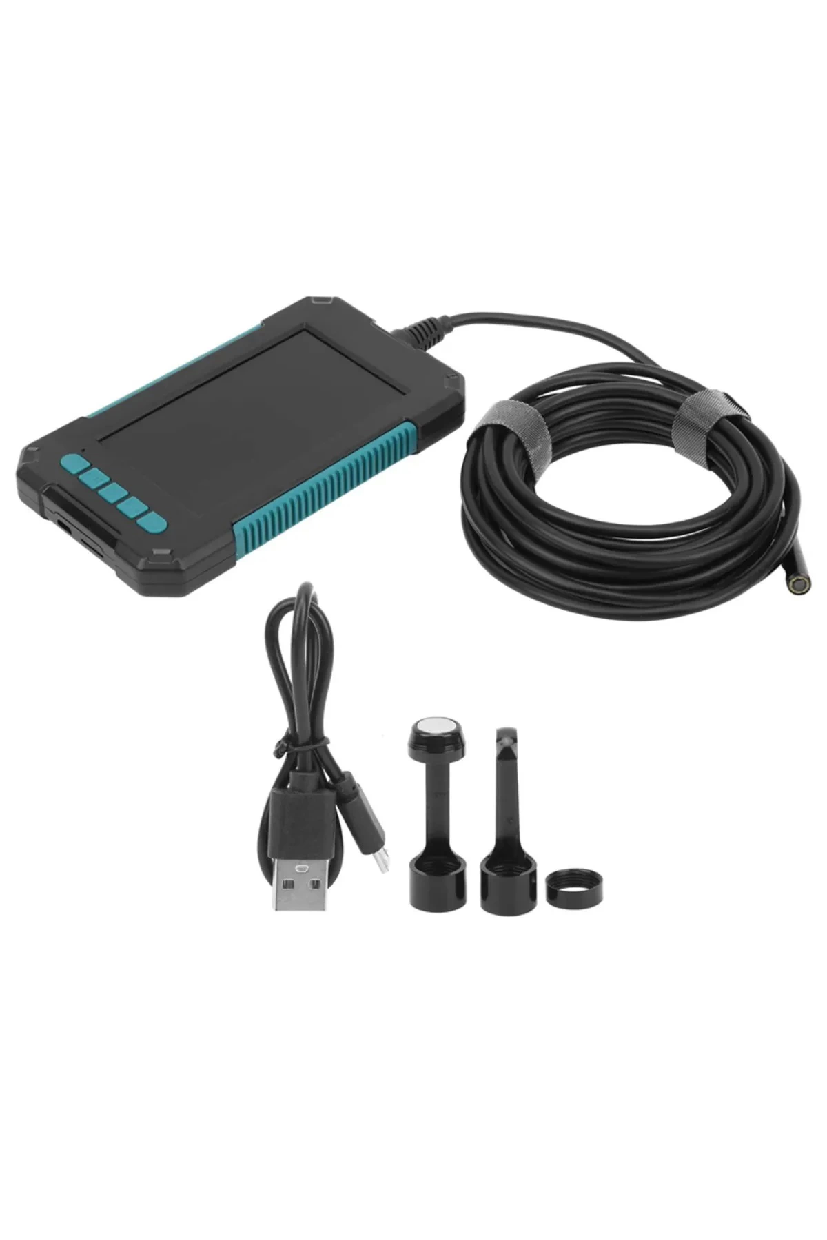 Ekranlı Çift Kameralı 10 Mt Hafıza Kart Destekli Sert Kablo Yılan Endoskop Kamera 5.5 Mm 4.3 Inc - Lisinya Ekranlı Çift Kameralı 10 Mt Hafıza Kart Destekli Sert Kablo Yılan Endoskop Kamera 5.5 Mm 4.3 Inc - Lisinya