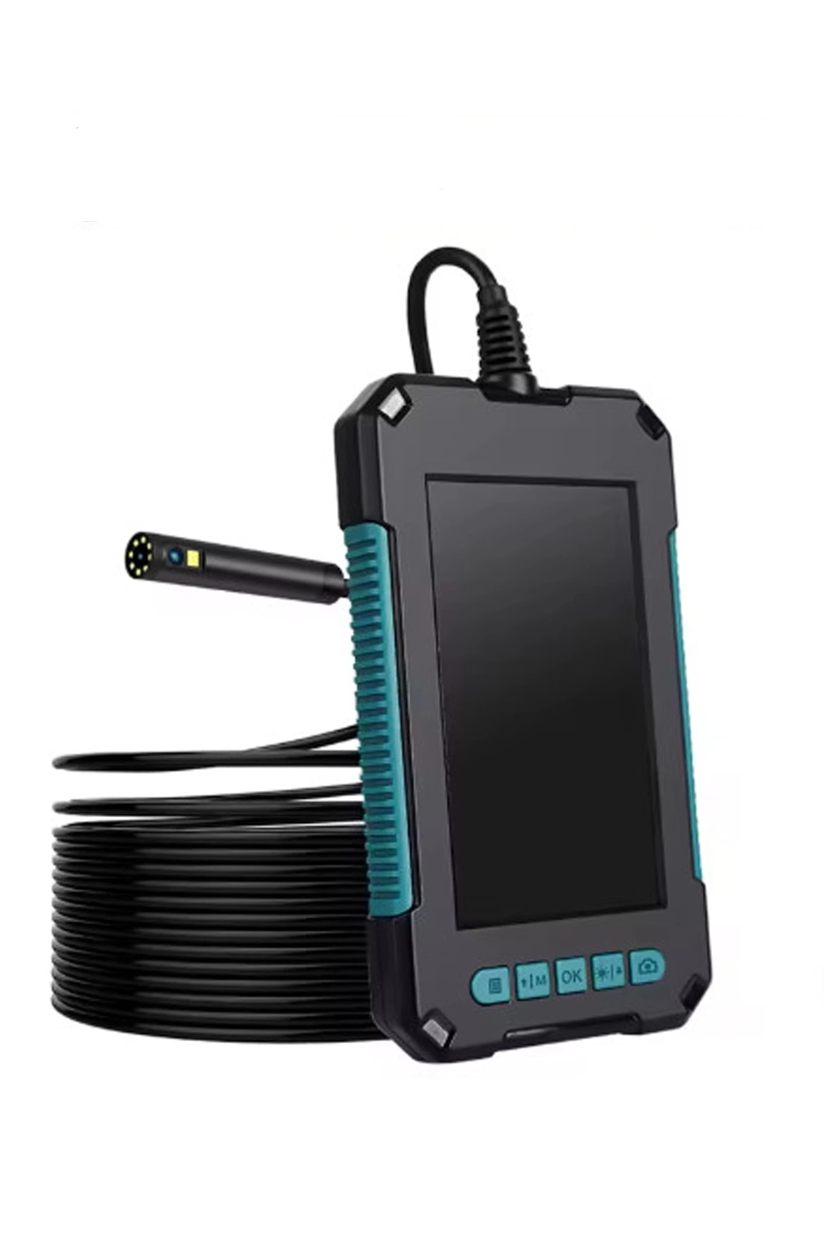 Ekranlı Çift Kameralı 10 Mt Hafıza Kart Destekli Sert Kablo Yılan Endoskop Kamera 5.5 Mm 4.3 Inc - Lisinya Ekranlı Çift Kameralı 10 Mt Hafıza Kart Destekli Sert Kablo Yılan Endoskop Kamera 5.5 Mm 4.3 Inc - Lisinya