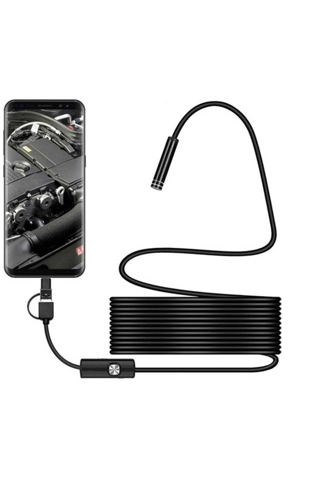 Endoskop 3 İn 1 Yılan Kamera Usb Micro Usb Type-c 20 Metre Sert Kablo - Lisinya Endoskop 3 İn 1 Yılan Kamera Usb Micro Usb Type-c 20 Metre Sert Kablo - Lisinya