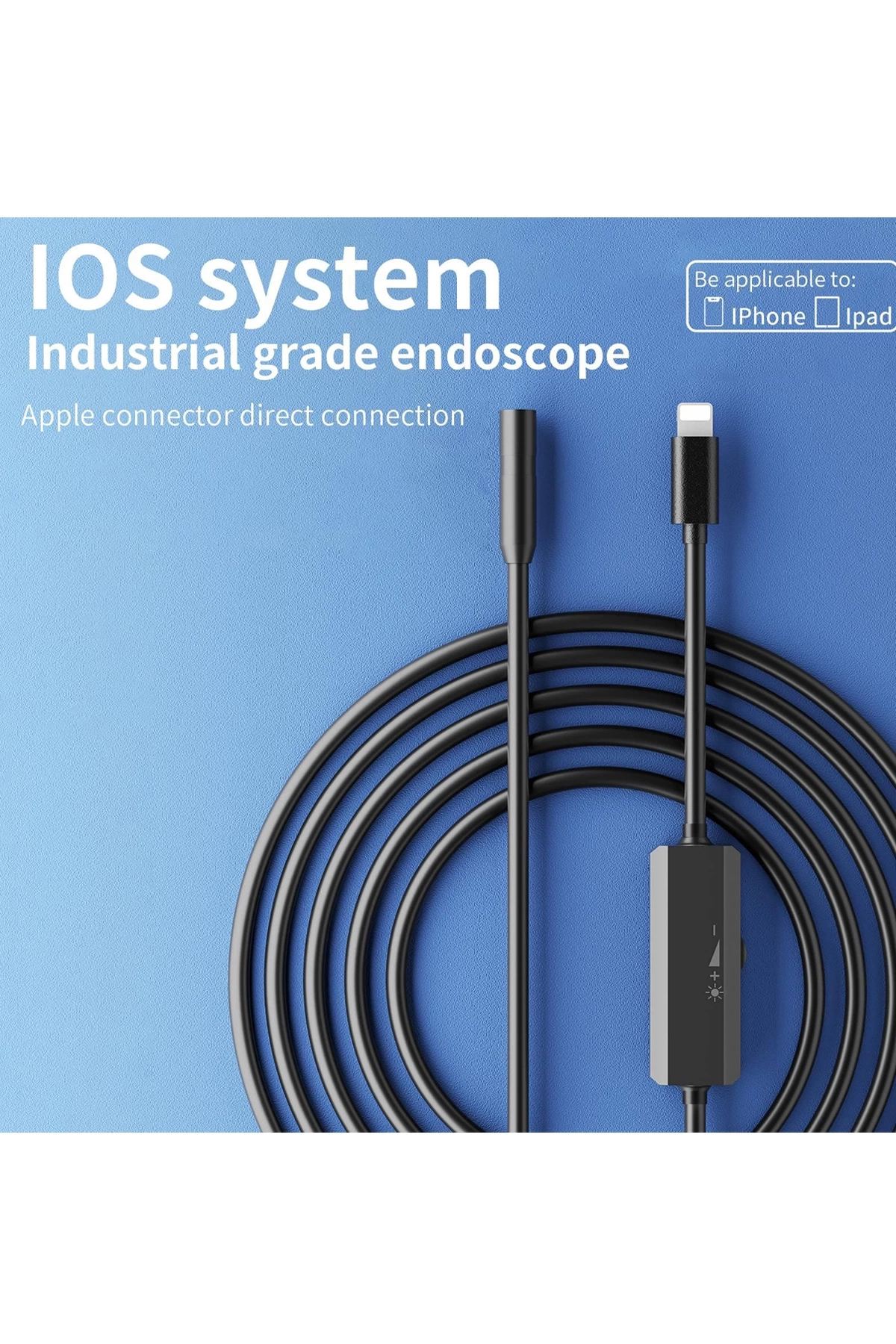 Endoskop Yılan Video Kamera İos Uyumlu Led’li 10 Metre 7 Mm Sert Kablo 2mp Full Hd - Lisinya Endoskop Yılan Video Kamera İos Uyumlu Led’li 10 Metre 7 Mm Sert Kablo 2mp Full Hd - Lisinya