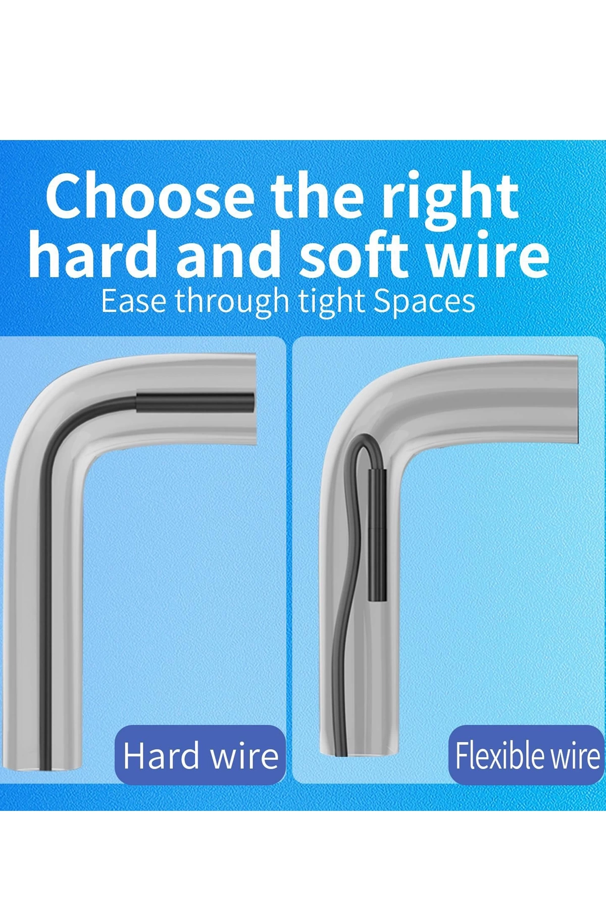 Endoskop Yılan Video Kamera İos Uyumlu Led’li 5 Metre 7 Mm Sert Kablo 2mp Full Hd - Lisinya