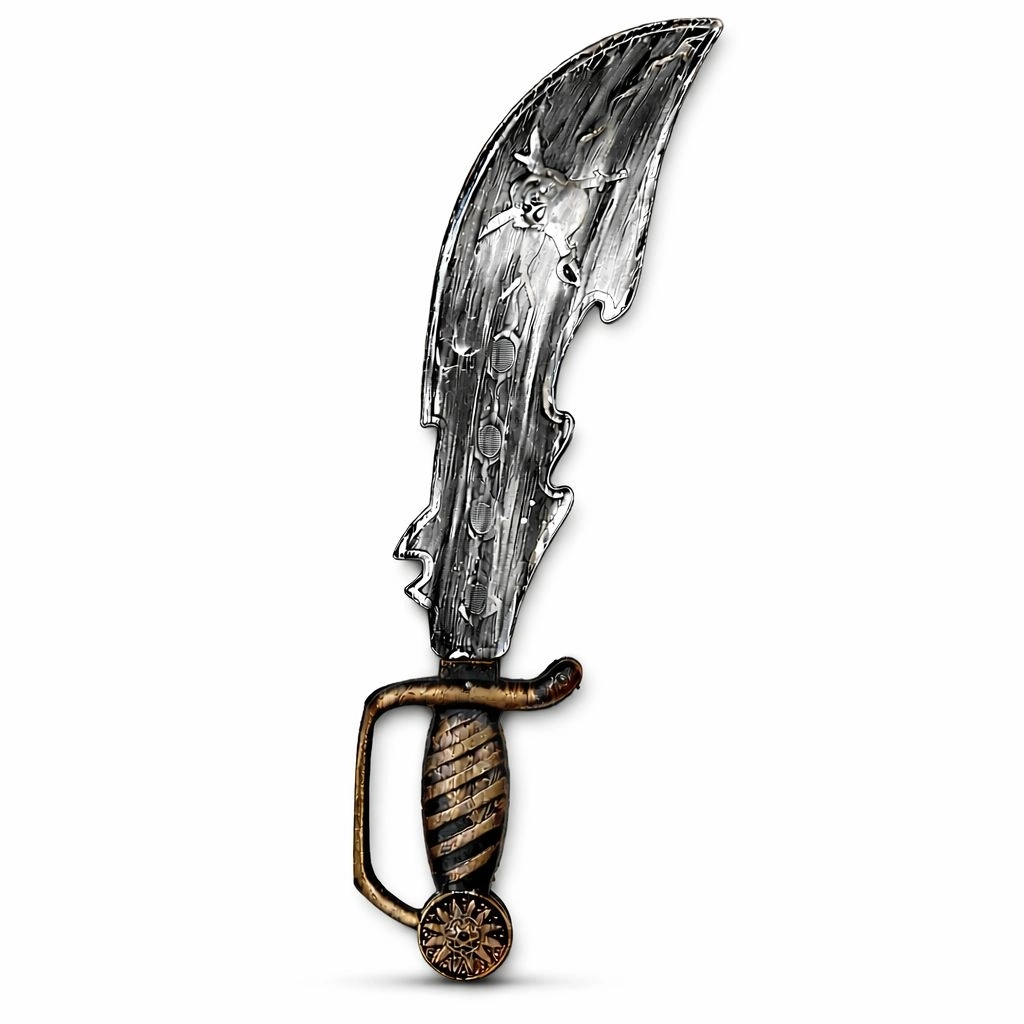 Eskitme Detaylı Plastik Korsan Kılıcı 45 Cm - Lisinya