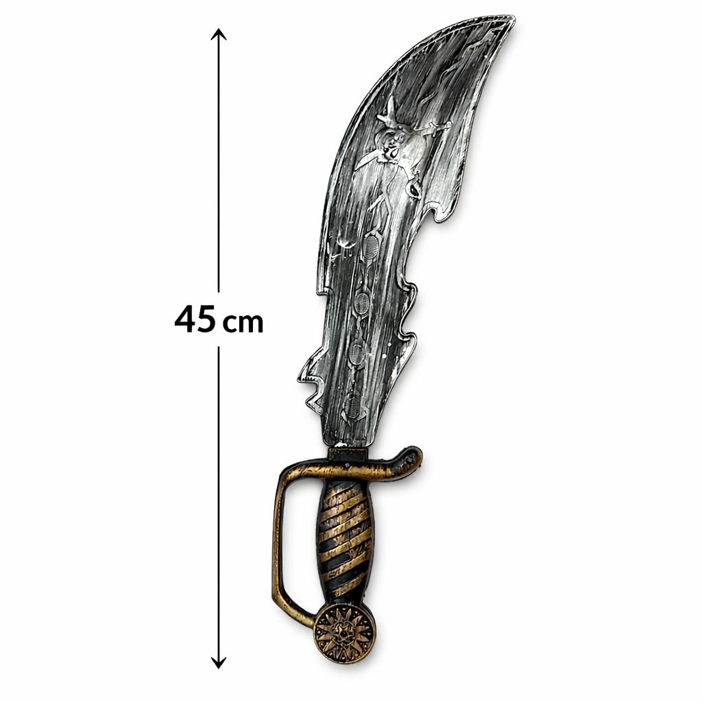 Eskitme Detaylı Plastik Korsan Kılıcı 45 Cm - Lisinya