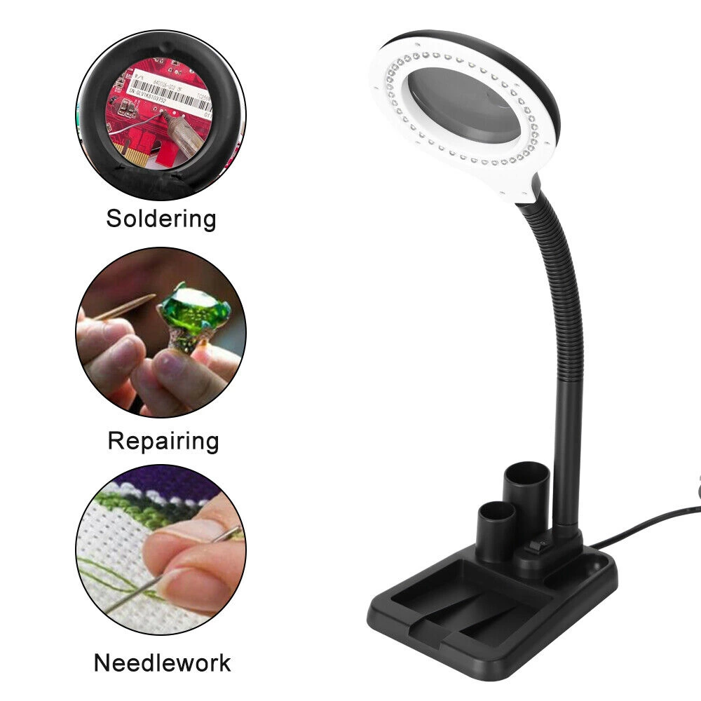 Esnek 5x /10x,40 Led Işıklı Büyüteç ,lamba Büyüteç Okuma, Çalışma Lehim Masa Lambası A808 - Lisinya Esnek 5x /10x,40 Led Işıklı Büyüteç ,lamba Büyüteç Okuma, Çalışma Lehim Masa Lambası A808 - Lisinya