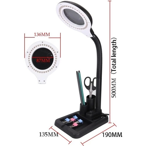 Esnek 5x /10x,40 Led Işıklı Büyüteç ,lamba Büyüteç Okuma, Çalışma Lehim Masa Lambası A808 - Lisinya Esnek 5x /10x,40 Led Işıklı Büyüteç ,lamba Büyüteç Okuma, Çalışma Lehim Masa Lambası A808 - Lisinya